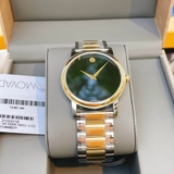 ĐỒNG HỒ NAM MOVADO 2100016 MUSEUM CLASSIC TWO TONE DÂY DENI