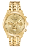 ĐỒNG HỒ NAM BULOVA 97A128 CHRONOGRAPH GOLD TONE DÂY KIM LOẠI
