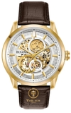 ĐỒNG HỒ NAM BULOVA 97A138 AUTOMATIC CASE GOLD DÂY DA