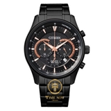 ĐỒNG HỒ NAM CITIZEN AN8195-58E QUARTZ CHRONOGRAPH TONE BLACK DÂY KIM LOẠI