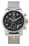 ĐỒNG HỒ NAM BENTLEY BL1694-10WBI-M QUARTZ CASE SILVER DÂY MESH KIM LOẠI