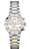 ĐỒNG HỒ NỮ BULOVA 96R202 DIAMOND MAIDEN LANE CHRONOGRAPH WATCH 30MM