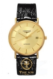 ĐỒNG HỒ LONGINES PRESENCE AUTOMATIC GOLD DIAL BLACK LEATHER L4.921.2.42.2 (L49212422)