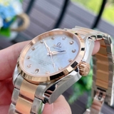 ĐỒNG HỒ OMEGA SEAMASTER AQUA TERRA 150M MASTER CO‑AXIAL CHRONOMETER LADIES' 38.5 MM 231.20.39.21.55.003 (23120392155003) DEMI VÀNG 18K VÀNH KIM CƯƠNG