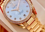 ĐỒNG HỒ OMEGA SEAMASTER AQUA TERRA 150M MASTER CO‑AXIAL CHRONOMETER LADIES' 38.5 MM 231.55.39.21.55.001 (23155392155001) FULL VÀNG 18K VÀNH KIM CƯƠNG