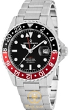 ĐỒNG HỒ REVUE THOMMEN MEN'S DIVER BLACK DIAL STAINLESS STEEL AUTOMATIC GMT 17572.2136 (175722136)