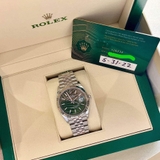 ĐỒNG HỒ ROLEX STEEL DATEJUST 36MM OLIVE GREEN PALM JUBILEE 126234-0047