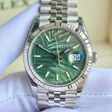 ĐỒNG HỒ ROLEX STEEL DATEJUST 36MM OLIVE GREEN PALM JUBILEE 126234-0047