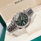 ĐỒNG HỒ ROLEX STEEL DATEJUST 36MM OLIVE GREEN PALM JUBILEE 126234-0047
