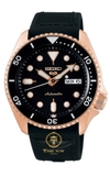 ĐỒNG HỒ NAM SEIKO 5 SPORT SRPD76K1 AUTOMATIC CASE ROSE GOLD DÂY CAO SU