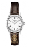 ĐỒNG HỒ NỮ TISSOT TRADITION 5.5 WHITE DIAL BROWN LEATHER T063.009.16.018.00 T0630091601800