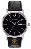 ĐỒNG HỒ NAM BULOVA 96C131 AUTOMATIC CALENDAR CASE SILVER DÂY DA