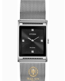 ĐỒNG HỒ NỮ CITIZEN BL6000-55E ECO-DRIVE TONE SILVER BLACK DIAL DÂY MESH CHÍNH HÃNG