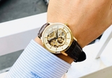 ĐỒNG HỒ NAM ORIENT STAR SKELETON WZ0031DX AUTOMATIC CASE GOLD DÂY DA