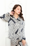 Pijama lụa dài tay mặc nhà nữ Freedy-91432202F012