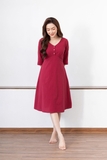 Váy đầm nữ dài tay mặc nhà cao cấp Freedy - VD1201