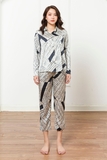 Pijama lụa dài tay mặc nhà nữ Freedy-91432202F012