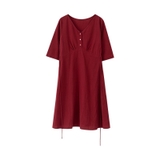 Váy đầm nữ dài tay mặc nhà cao cấp Freedy - VD1201