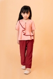 Bộ bé gái ngắn tay cách điệu Freedy - KBN1206