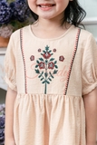 Váy bé gái ngắn tay thêu hoa - KVN2208