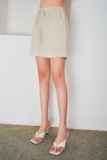 Quần đùi linen cạp chun ống lơ-V - WQN2201