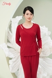 Bộ dài tay nữ len tăm cutout - WBD2317