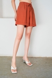Quần đùi linen cạp chun ống lơ-V - WQN2201