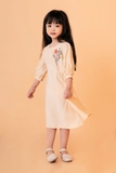 Váy, đầm bé gái dài tay thêu Freedy KVD1201-Mẹ và bé