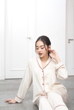 Pijama bộ dài tay lụa cách điệu nữ FReedy - 91462202S003