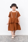 Váy bé gái ngắn tay thêu Freedy - KVN1206