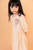 Váy, đầm bé gái dài tay thêu Freedy KVD1201-Mẹ và bé