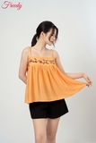 Bộ 2 dây nữ cam thêu dáng babydoll - WBH2605