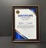 Khung Bằng Khen nâu 518N