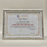 Khung Bằng Khen Trắng vàng BT