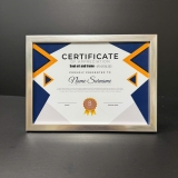 Khung Bằng Khen Đẹp Màu Bạc Sáng F1B S