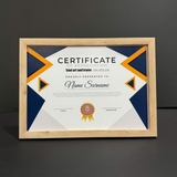 Khung Bằng Khen Màu Gỗ Thông Đơn Giản F1GT