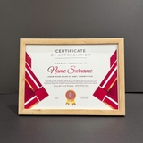 Khung Bằng Khen Màu Gỗ Thông Đơn Giản F1GT