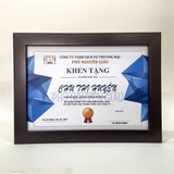 Khung Bằng Khen Đẹp Màu Nâu F3N