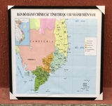 Khung bản đồ gỗ 071D