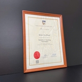 KHUNG MÀU GỖ CVG BO GIẤY TRẮNG