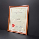 KHUNG MÀU GỖ CVG BO GIẤY TRẮNG