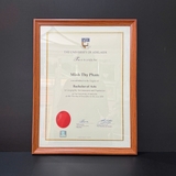 KHUNG MÀU GỖ CVG BO GIẤY TRẮNG