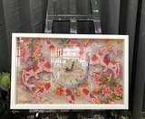 KHUNG TRANH ĐÍNH ĐÁ ĐỒNG HỒ CỬU NGƯ QUẦN HỘI