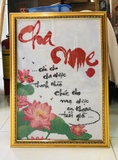 KHUNG TRANH THÊU CHA MẸ