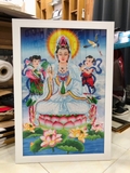 Khung tranh đính đá - Tranh Thêu Bồ Tát