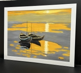 Khung viền tranh canvas màu trắng 5cm