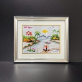 KHUNG TRANH THÊU LÀNG QUÊ 205S