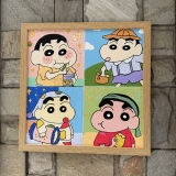 Khung màu gỗ đơn giản cho tranh canvas