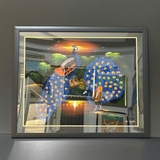 KHUNG TRANH ĐEN F3D BO ĐEN 