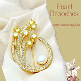 Cài áo cao cấp Ngọc trai –BR082